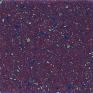 Purple surface with red, blue and green speckles