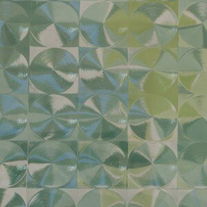 Mosaic pattern of irregular geometric shapes in mint and sage green