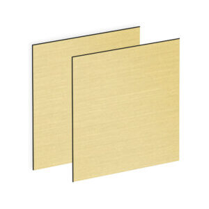 Light gold/brass metal sheets with brushed horizontal grain texture