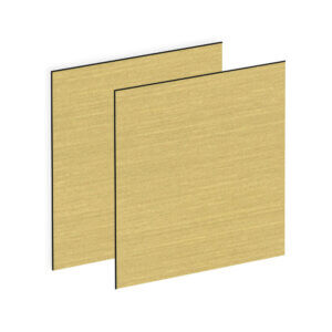 Medium gold/bronze metal sheets with horizontal brushed finish