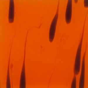 Orange surface with dark vertical streaks