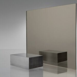 Taupe/beige mirror acrylic sheet with reflective surface, showing neutral tone mirror reflection properties