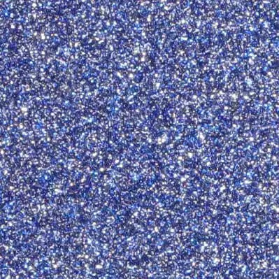 Close-up of a Tanzanite Glitter Acrylic Sheet featuring a dense, sparkling pattern of blue and silver particles with a metallic finish