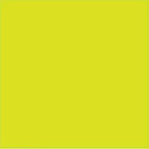 Close-up of a Green Fluorescent Acrylic Sheet with a vibrant, solid chartreuse color and smooth, glossy surface