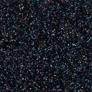 Close-up of a Noche Glitter Acrylic Sheet with a black base and multicolored sparkling flecks